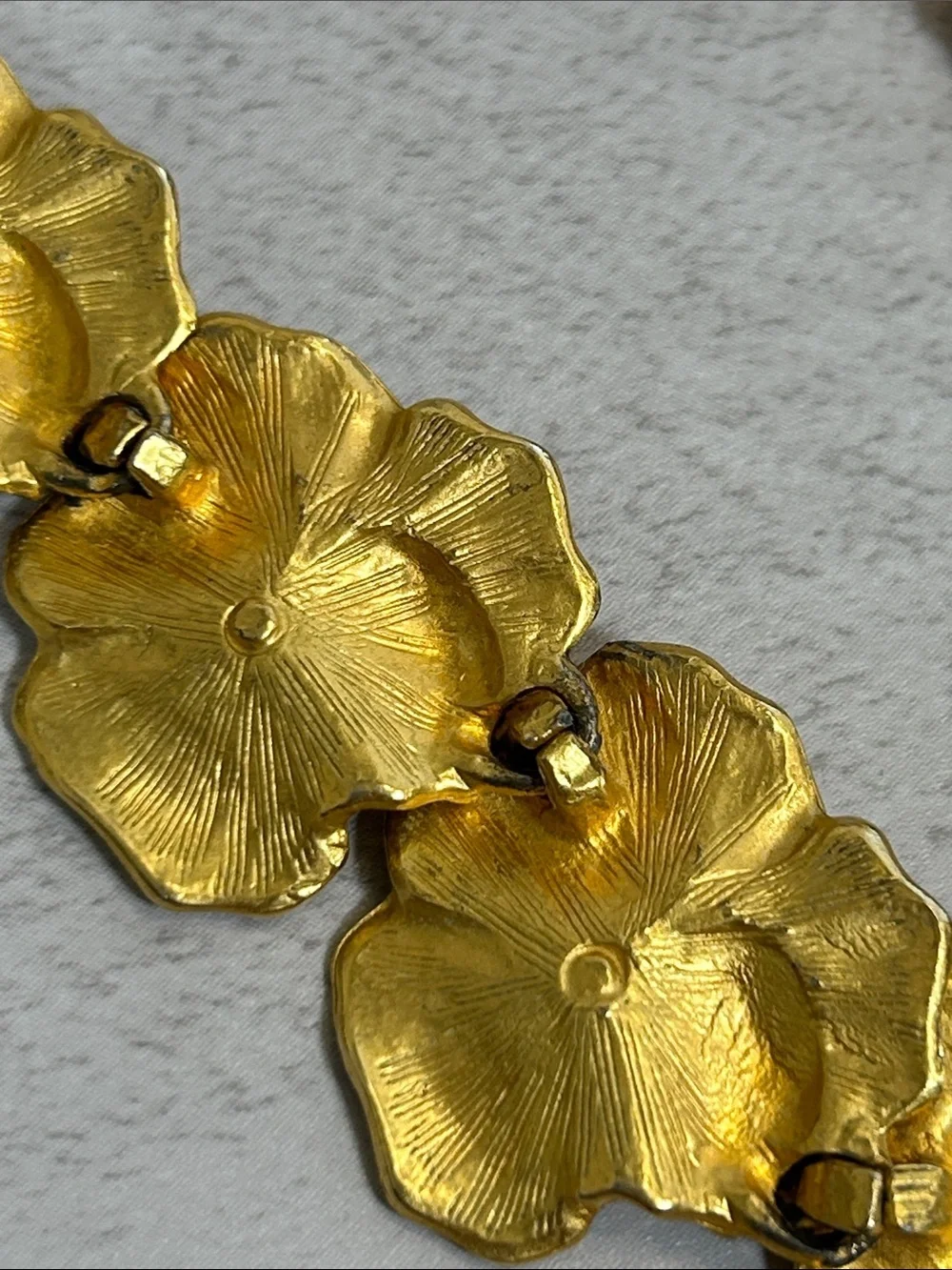 Vintage Gold Floral Statement Necklace